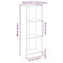 Estantería 3 niveles madera ingeniería roble Sonoma 40x24x109cm de , Librerías y estanterías - Ref: Foro24-800831, Precio: 47...