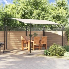 Toldo acero y tela color crema 4x3 m 180 g/m² de , Carpas y cenadores - Ref: Foro24-362394, Precio: 242,74 €, Descuento: %