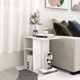 Mesa auxiliar madera contrachapada blanco brillante 50x30x50 cm by , Side tables - Ref: Foro24-803026, Price: 36,26 €, Discou...