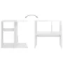 Mesa auxiliar madera contrachapada blanco brillante 50x30x50 cm by , Side tables - Ref: Foro24-803026, Price: 36,26 €, Discou...