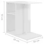 Mesa auxiliar madera contrachapada blanco brillante 50x30x50 cm by , Side tables - Ref: Foro24-803026, Price: 36,26 €, Discou...