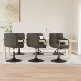 Sillas de comedor giratorias 6 unidades terciopelo gris oscuro de , Sillas de comedor - Ref: Foro24-3087931, Precio: 375,40 €...