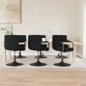 Sillas de comedor giratorias 6 unidades terciopelo negro de , Sillas de comedor - Ref: Foro24-3087927, Precio: 375,40 €, Desc...