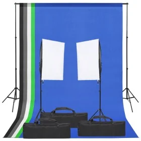 Kit de estudio fotográfico con set de luces y fondo de , Flashes e iluminaciones de estudio - Ref: Foro24-3094765, Precio: 16...