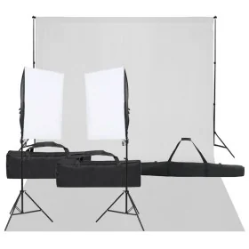 Kit de estudio fotográfico con set de luces y fondo de , Flashes e iluminaciones de estudio - Ref: Foro24-3094746, Precio: 17...