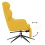 Sillón de relax con reposapiés tela amarillo mostaza de , Sillones - Ref: Foro24-3097531, Precio: 134,12 €, Descuento: %