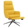 Sillón de relax con reposapiés tela amarillo mostaza de , Sillones - Ref: Foro24-3097531, Precio: 134,12 €, Descuento: %