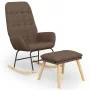 Sillón mecedora con taburete tela gris taupe by , Rocking chairs - Ref: Foro24-3097713, Price: 145,62 €, Discount: %