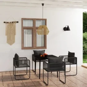 Juego de comedor para jardín 5 piezas negro von , Gartensets - Ref: Foro24-3099084, Preis: 405,12 €, Rabatt: %