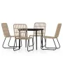 Juego de comedor para jardín 5 piezas color roble de , Conjuntos de jardín - Ref: Foro24-3099174, Precio: 555,69 €, Descuento: %