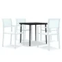 Juego de comedor de jardín de 5 piezas blanco de , Conjuntos de jardín - Ref: Foro24-3099270, Precio: 305,83 €, Descuento: %