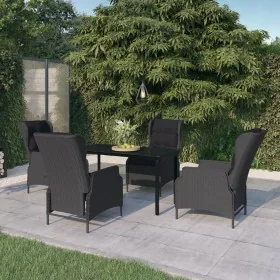 Juego de comedor de jardín 5 piezas gris oscuro de , Conjuntos de jardín - Ref: Foro24-3099639, Precio: 1,00 €, Descuento: %