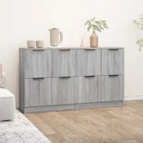 Aparadores 2 uds madera contrachapada gris Sonoma 60x30x70 cm de , Aparadores - Ref: Foro24-3115810, Precio: 118,05 €, Descue...