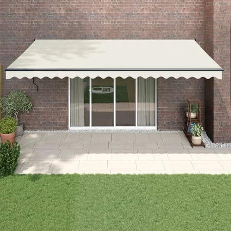 Toldo retráctil automático color crema 5x3 m de , Toldos - Ref: Foro24-3154505, Precio: 459,93 €, Descuento: %