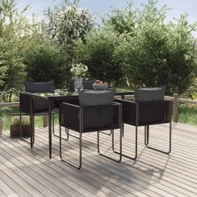 Juego de comedor para jardín 5 piezas negro de , Conjuntos de jardín - Ref: Foro24-3156500, Precio: 445,96 €, Descuento: %