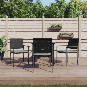 Juego comedor jardín 5 piezas y cojines ratán sintético y acero de , Conjuntos de jardín - Ref: Foro24-3187018, Precio: 262,7...