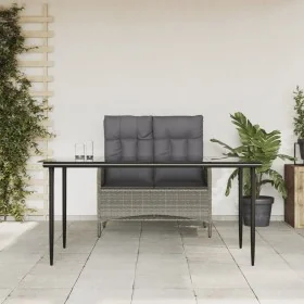 Juego de comedor jardín 2 pzas con cojines ratán sintético gris de , Conjuntos de jardín - Ref: Foro24-3203502, Precio: 300,0...