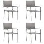 Juego de comedor jardín 5 pzas ratán sintético acero gris negro de , Conjuntos de jardín - Ref: Foro24-3203292, Precio: 237,4...