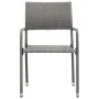 Juego de comedor jardín 5 pzas ratán sintético acero gris negro de , Conjuntos de jardín - Ref: Foro24-3203292, Precio: 237,4...
