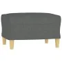 Sofá de 3 plazas con taburete de tela gris oscuro 180 cm de , Sofás - Ref: Foro24-3201002, Precio: 334,65 €, Descuento: %