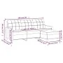Sofá de 3 plazas con taburete cuero sintético negro 180 cm de , Sofás - Ref: Foro24-3201014, Precio: 324,55 €, Descuento: %