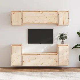 Muebles para TV 6 piezas madera maciza de pino de , Muebles TV - Ref: Foro24-3100189, Precio: 257,98 €, Descuento: %
