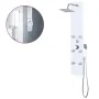 Panel ducha de vidrio 25x44,6x130 cm blanco de , Boquillas de chorro para bañeras y duchas - Ref: Foro24-142992, Precio: 201,...