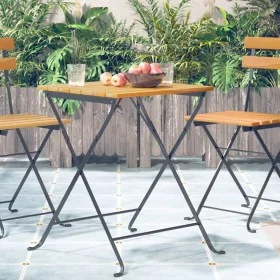 Mesa bistró de terraza madera maciza de acacia 55x54x71 cm de , Mesas de jardín - Ref: Foro24-313158, Precio: 72,18 €, Descue...
