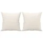 Cojines decorativos 2 uds cuero sintético crema 40x40 cm de , Cojines - Ref: Foro24-349480, Precio: 26,22 €, Descuento: %