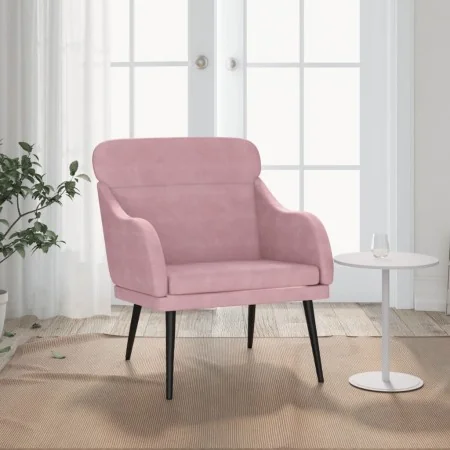 Sillón de terciopelo rosa 63x76x80 cm by , Armchairs - Ref: Foro24-351439, Price: 98,48 €, Discount: %