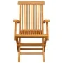 Sillas de jardín 6 uds madera teca con cojines a cuadros grises de , Sillas de jardín - Ref: Foro24-3062555, Precio: 445,07 €...
