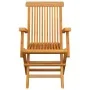 Sillas de jardín 8 uds madera teca con cojines a cuadros grises de , Sillas de jardín - Ref: Foro24-3072903, Precio: 627,65 €...