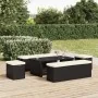 Otomana con cojín negro 40x30x40 cm ratán sintético de , Otomanas - Ref: Foro24-319392, Precio: 50,55 €, Descuento: %