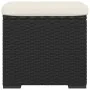 Otomana con cojín negro 40x30x40 cm ratán sintético de , Otomanas - Ref: Foro24-319392, Precio: 50,55 €, Descuento: %