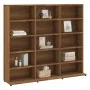 Estantería de CDs contrachapada marrón roble 102x23x89,5 cm by , CD and DVD storage - Ref: Foro24-815485, Price: 86,45 €, Dis...
