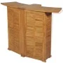 Mesa de bar plegable de madera teca maciza 155x53x105 cm de , Mesas de jardín - Ref: Foro24-43804, Precio: 415,76 €, Descuent...