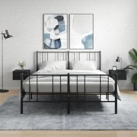 Mesitas de noche de pared 2 uds negro 35x35x20 cm de , Taquillas y armarios de almacenamiento - Ref: Foro24-829839, Precio: 5...