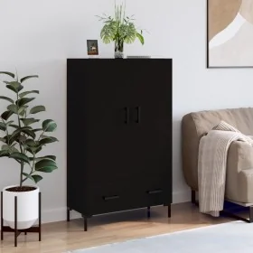 Aparador alto madera de ingeniería negro 69,5x31x115 cm de , Aparadores - Ref: Foro24-828237, Precio: 106,86 €, Descuento: %