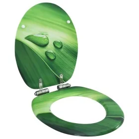 Asiento WC tapa de cierre suave MDF verde diseño gotas de agua de , Asientos de inodoros y bidés - Ref: Foro24-146915, Precio...