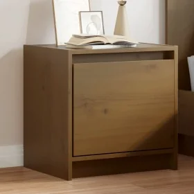 Mesita de noche madera maciza de mango marrón miel 40x30,5x40cm de , Mesitas de noche - Ref: Foro24-808119, Precio: 33,75 €, ...
