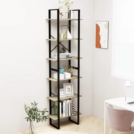 Estantería de madera contrachapada roble Sonoma 60x30x210 cm de , Librerías y estanterías - Ref: Foro24-806520, Precio: 98,97...