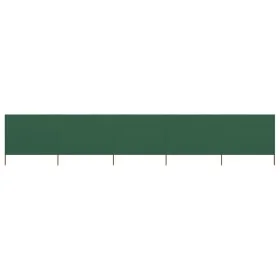 Paravientos de playa de 5 paneles tela verde 600x160cm de , Sombrillas - Ref: Foro24-47167, Precio: 81,43 €, Descuento: %