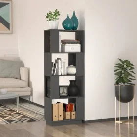 Estantería/divisor de espacios madera de pino gris 51x25x132 cm de , Librerías y estanterías - Ref: Foro24-814041, Precio: 39...