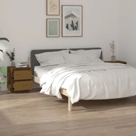 Mesitas de noche 2 uds madera de pino marrón miel 40x35x50 cm by , Nightstands - Ref: Foro24-813322, Price: 64,25 €, Discount: %