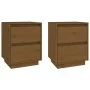 Mesitas de noche 2 uds madera de pino marrón miel 40x35x50 cm von , Nachttische - Ref: Foro24-813322, Preis: 64,25 €, Rabatt: %