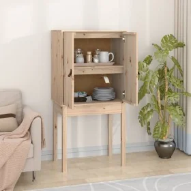 Aparador alto de madera maciza de pino 60x40x120 cm de , Aparadores - Ref: Foro24-821744, Precio: 94,45 €, Descuento: %
