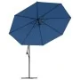 Sombrilla voladiza con poste de aluminio azul 350 cm by , Umbrellas - Ref: Foro24-47131, Price: 120,78 €, Discount: %