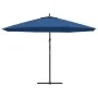 Sombrilla voladiza con poste de aluminio azul 350 cm by , Umbrellas - Ref: Foro24-47131, Price: 120,78 €, Discount: %