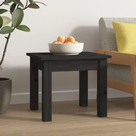 Mesa de centro de madera maciza de pino negro 35x35x30 cm by , Coffee table - Ref: Foro24-814223, Price: 36,20 €, Discount: %