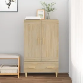 Aparador madera contrachapada color roble Sonoma 70x31x115 cm de , Aparadores - Ref: Foro24-812567, Precio: 94,49 €, Descuent...